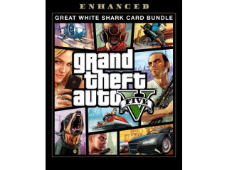 GRAND THEFT AUTO V ENHANCED AND GREAT WHITE SHARK CARD BUNDLE